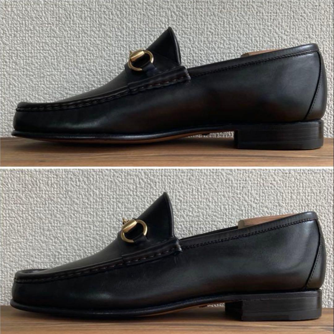 超美品　GUCCI / ビット ローファー 焦茶金 40 1/2 E 25.5
