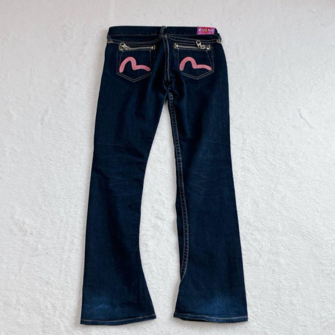 EVISU DONNA ジーンズ ローライズデニム ピンクカモメ　エヴィスy2k