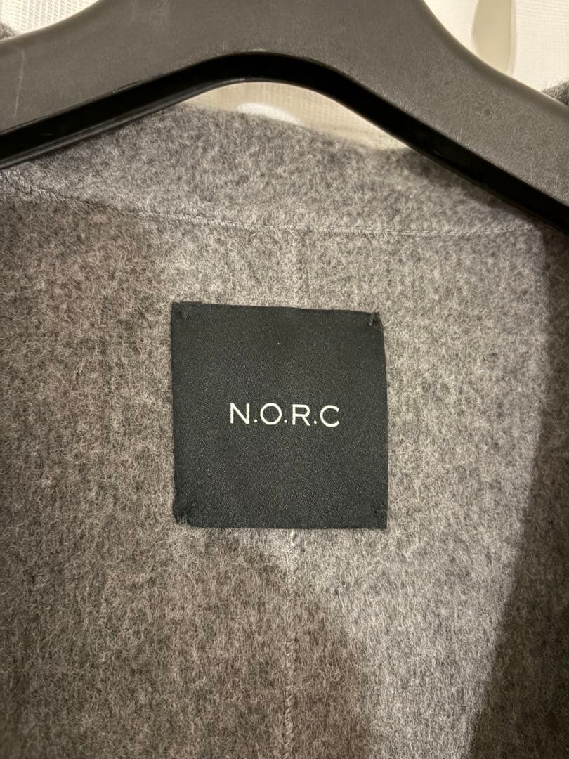 【N.O.R.C】ジーロンウールシルクネップリバーコート サイズ2