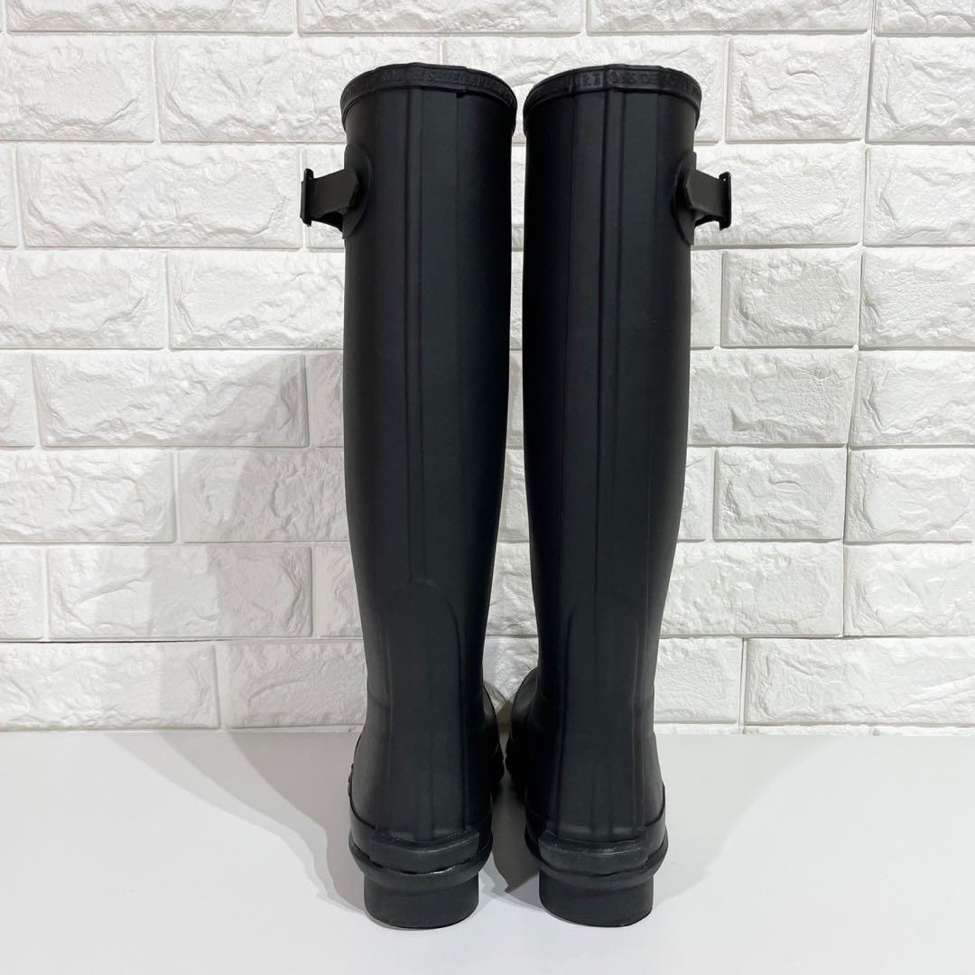 【美品】バブアー Bede ロング レイン ブーツ 長靴 チェック 黒 UK4