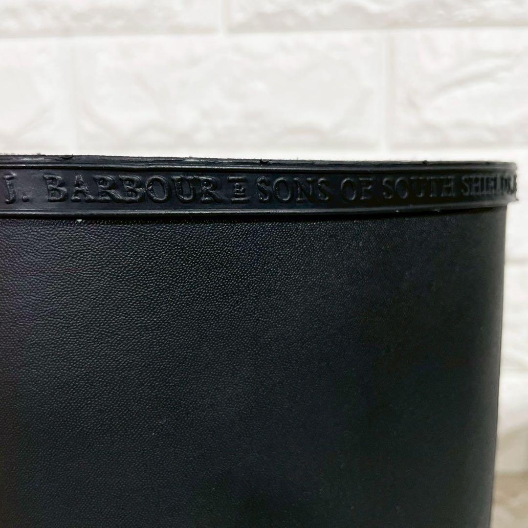【美品】バブアー Bede ロング レイン ブーツ 長靴 チェック 黒 UK4