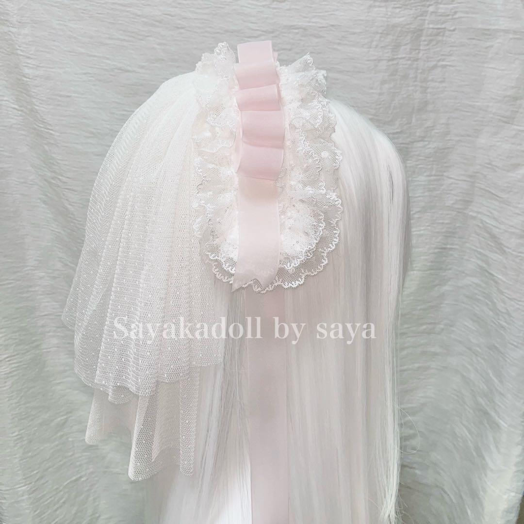 ♡ Princess tulle ribbon フリルヘッドドレス black♡