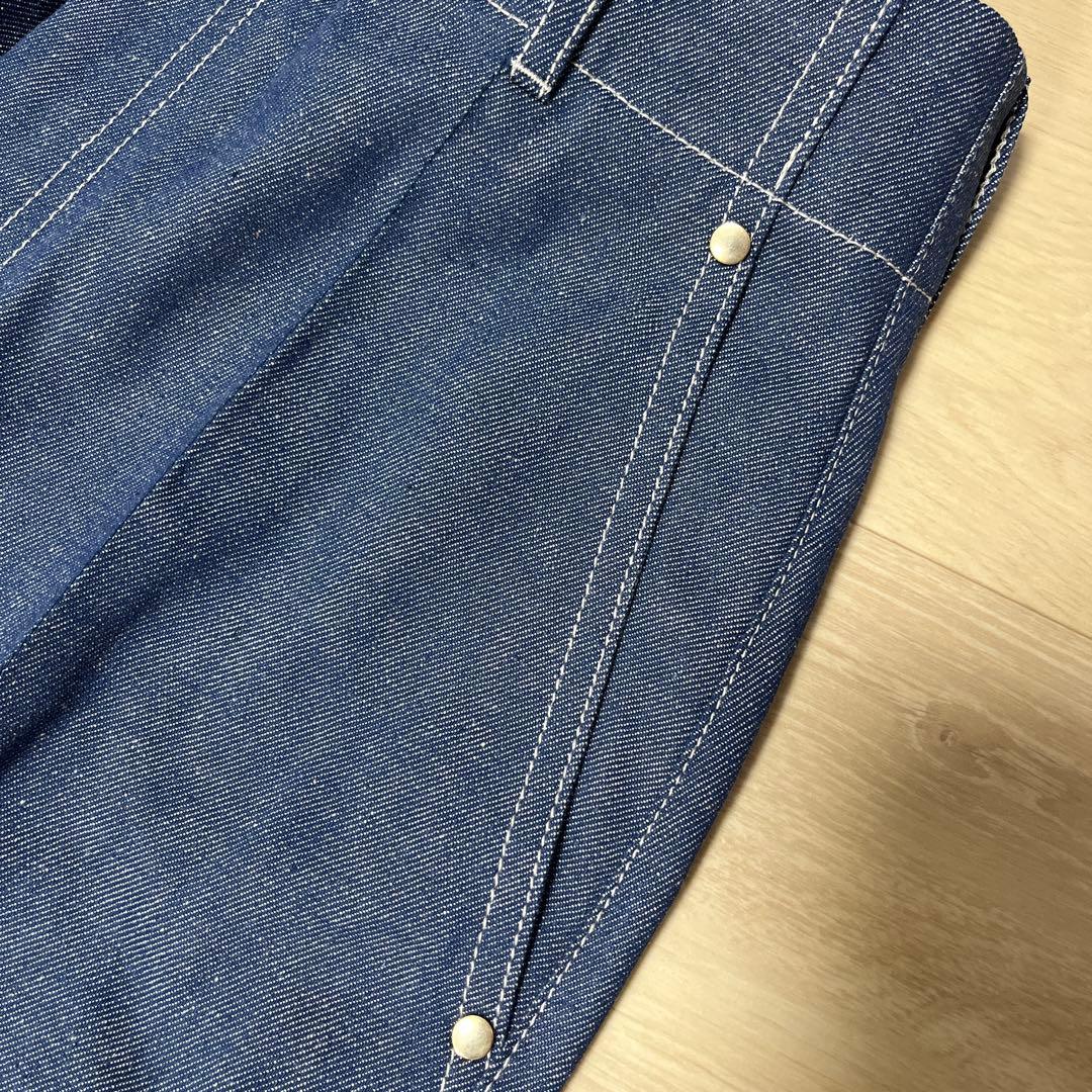 【エブール】リアクティブデニム ワイドストレートパンツ　36