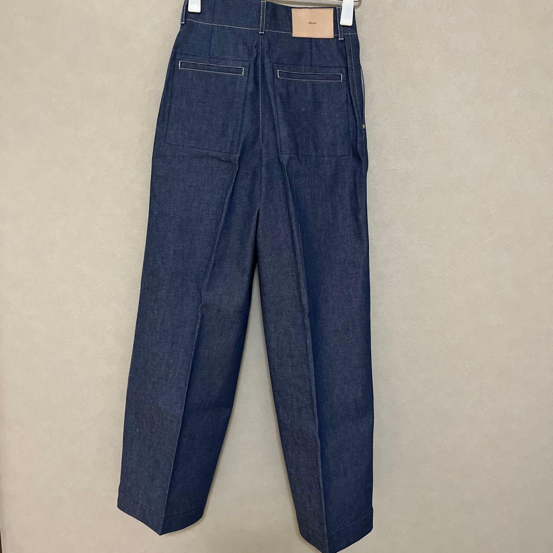 【エブール】リアクティブデニム ワイドストレートパンツ　36