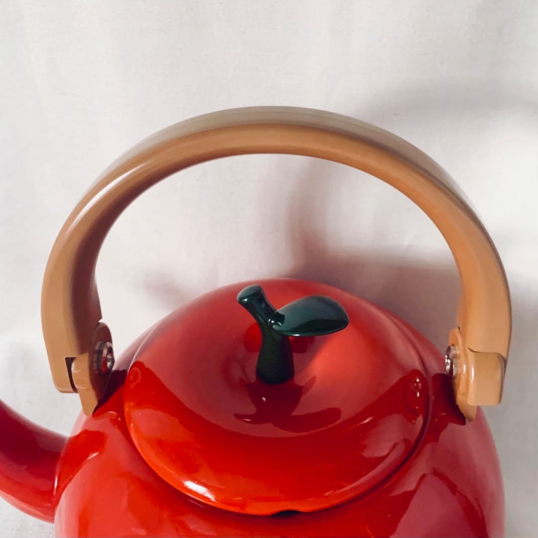新品 EJIRY エジリー ホーロー 琺瑯 フルーツケトル リンゴ やかん