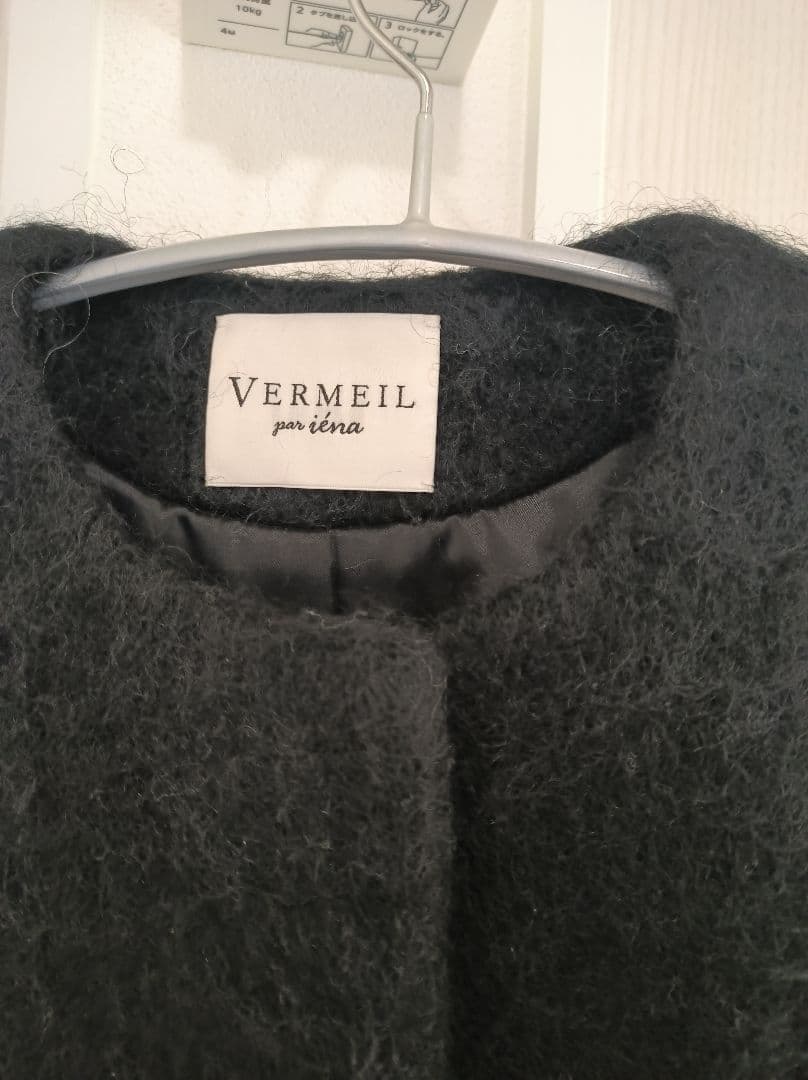 シャギークルーネックショートコート　VERMEIL par iena