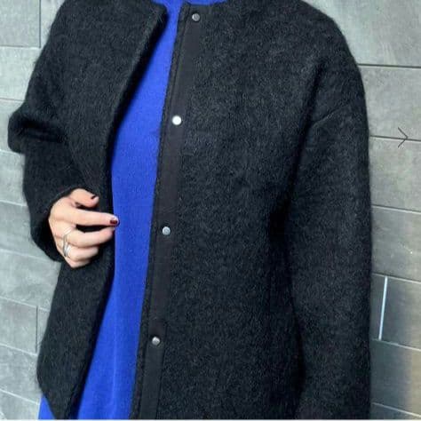 シャギークルーネックショートコート　VERMEIL par iena
