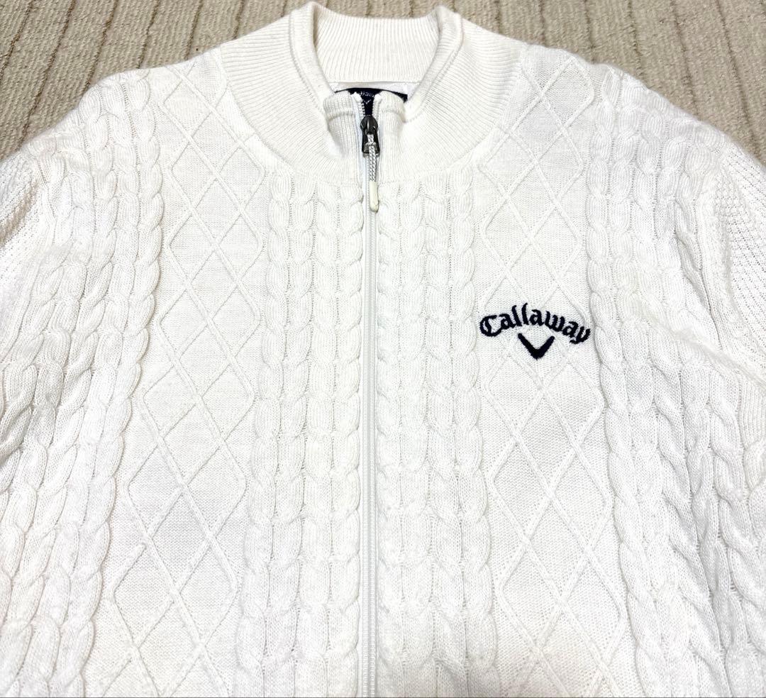 【美品】Callaway キャロウェイ　ゴルフジャケット　裏地　ダブルジップ　Ｌ