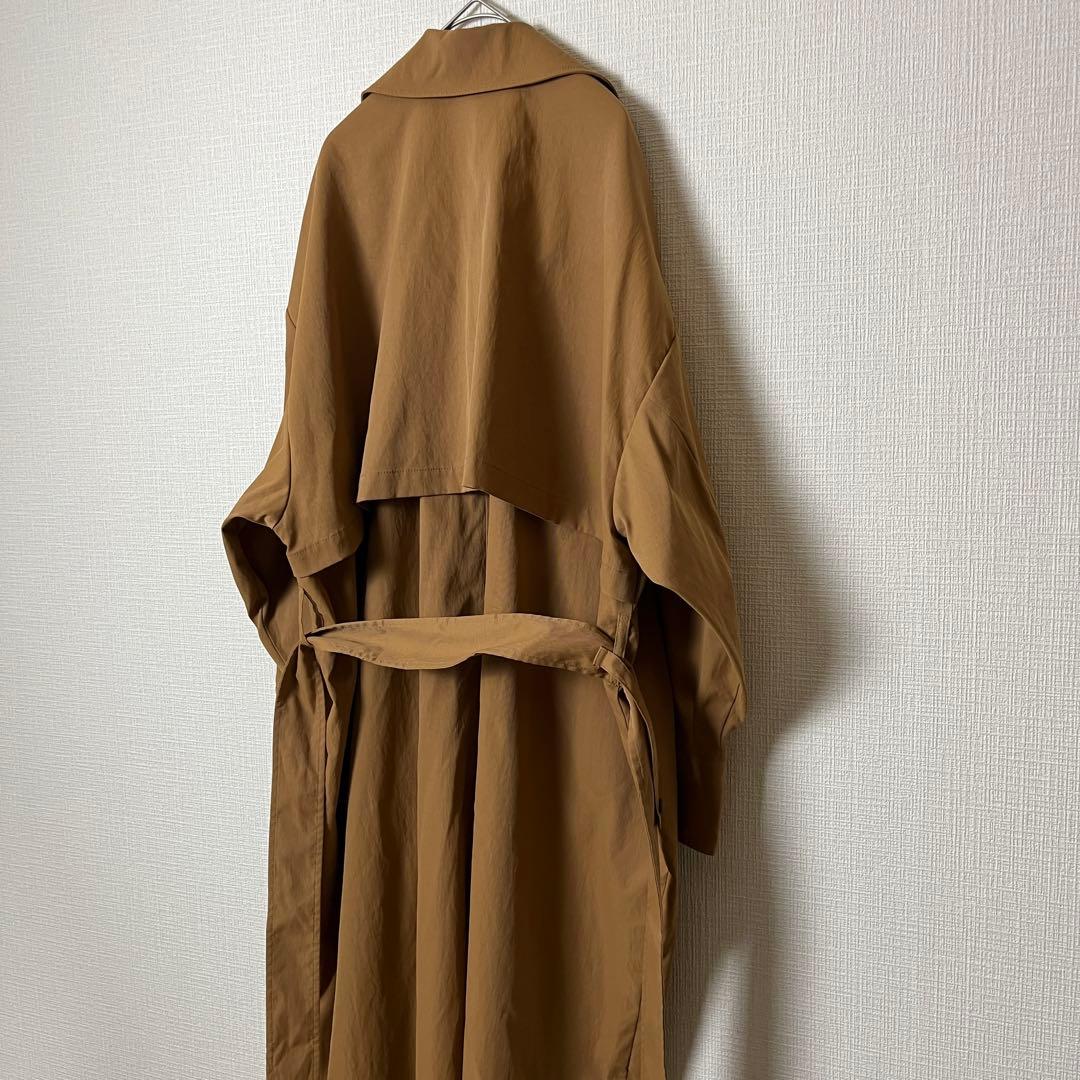 ADAM ET ROPE オーバートレンチコート キャメルベージュ ベルト付き
