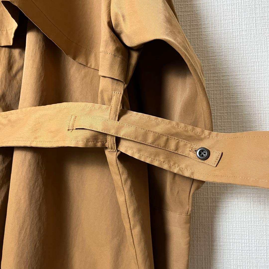 ADAM ET ROPE オーバートレンチコート キャメルベージュ ベルト付き