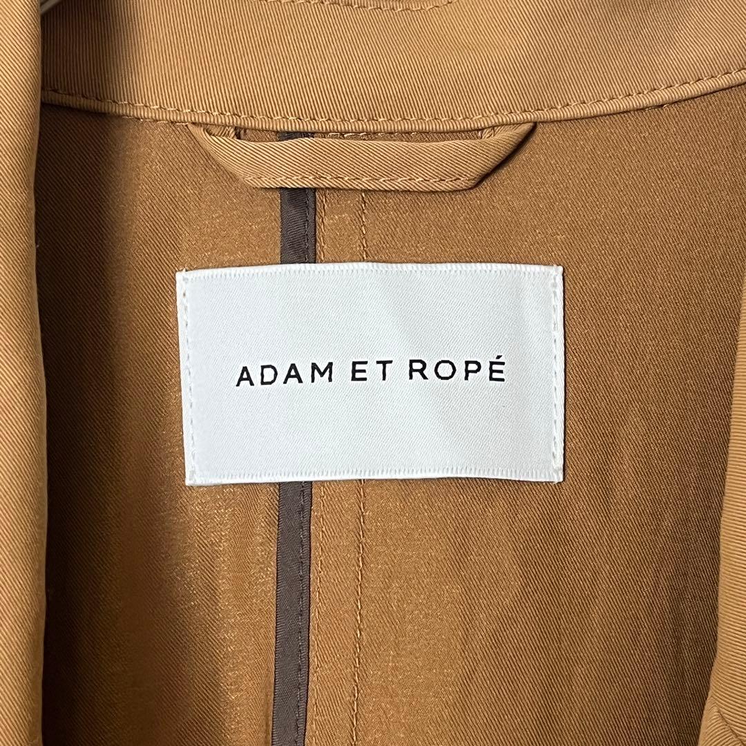 ADAM ET ROPE オーバートレンチコート キャメルベージュ ベルト付き