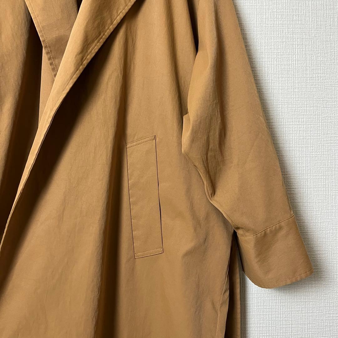 ADAM ET ROPE オーバートレンチコート キャメルベージュ ベルト付き