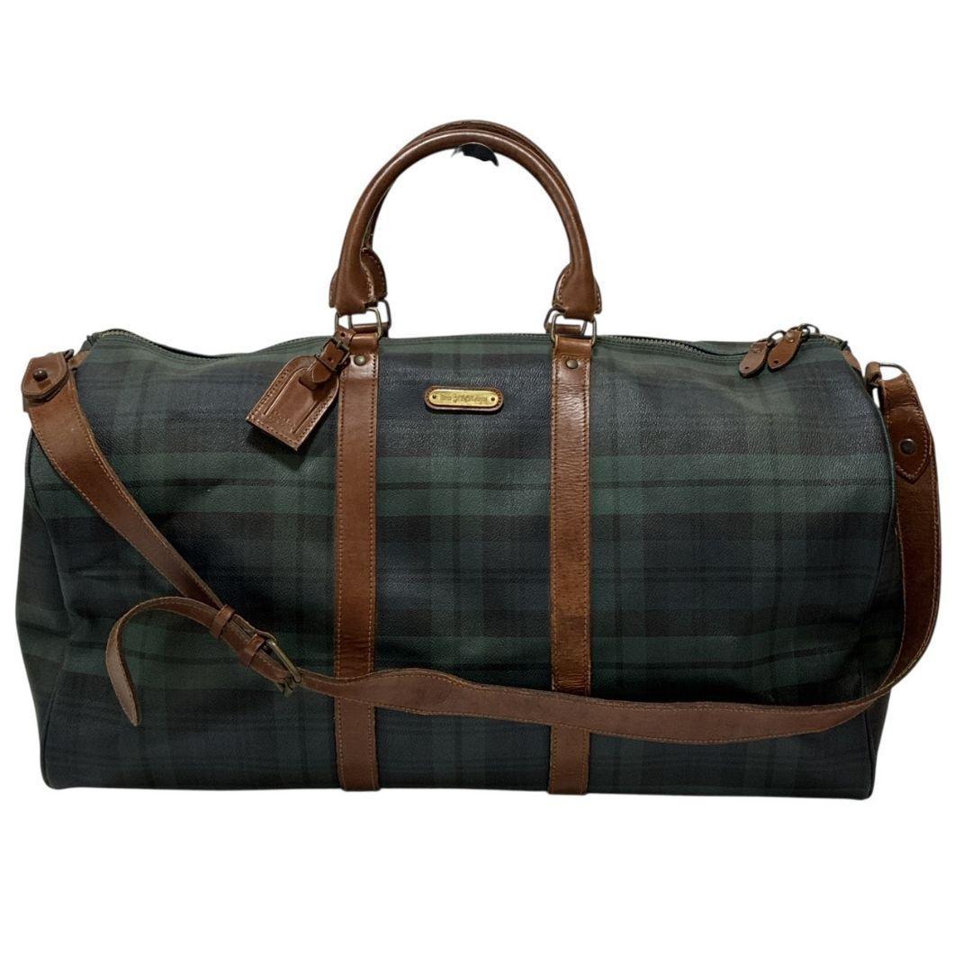 【美品】ポロラルフローレン ボストンバッグ 2way ショルダー 本革 大容量