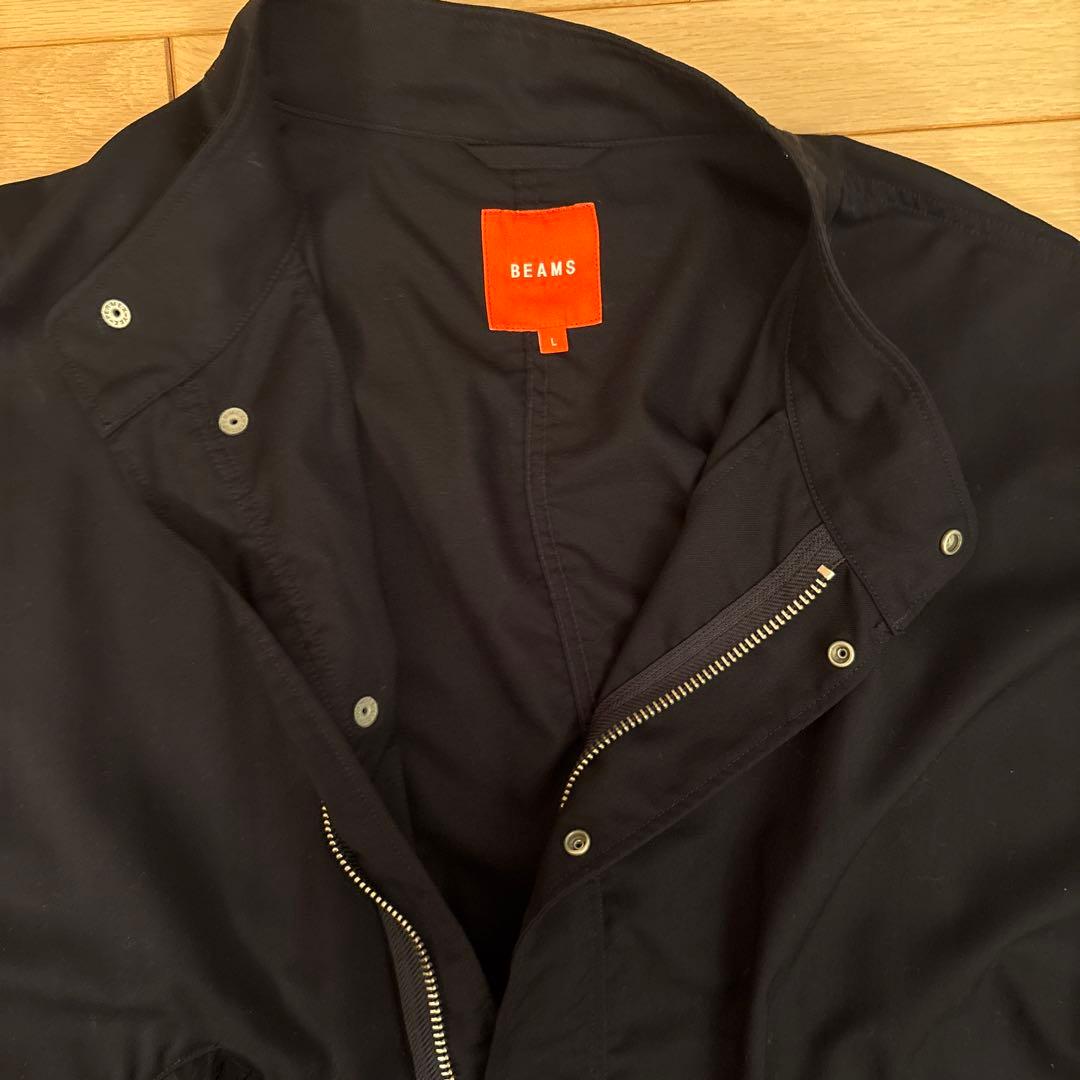 BEAMS ブラック モッズコート
