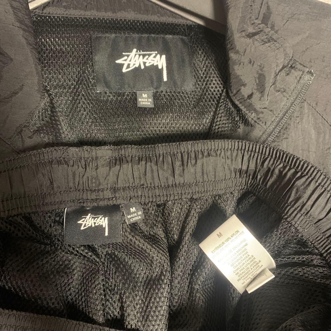 【セットアップ】Stussy ブラック ハーフジップ アウター