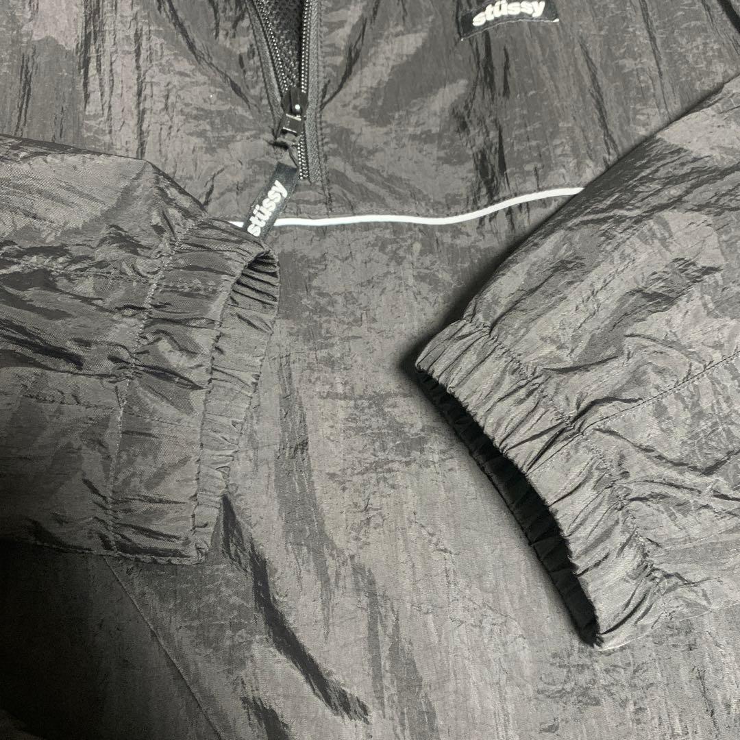【セットアップ】Stussy ブラック ハーフジップ アウター