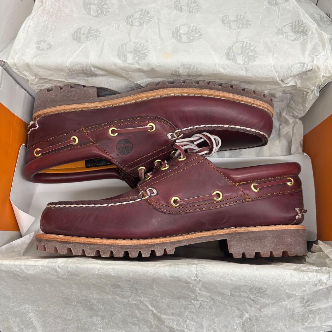 定番 Timberland 3 eye モカシン レザーシューズ 26.5
