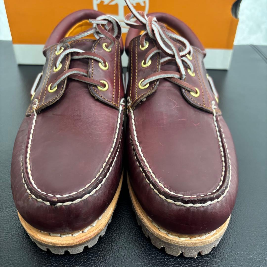 定番 Timberland 3 eye モカシン レザーシューズ 26.5