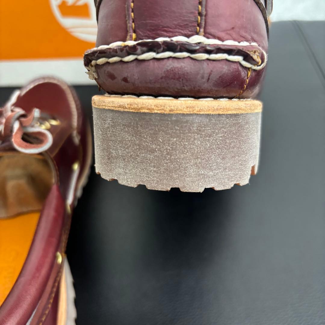 定番 Timberland 3 eye モカシン レザーシューズ 26.5