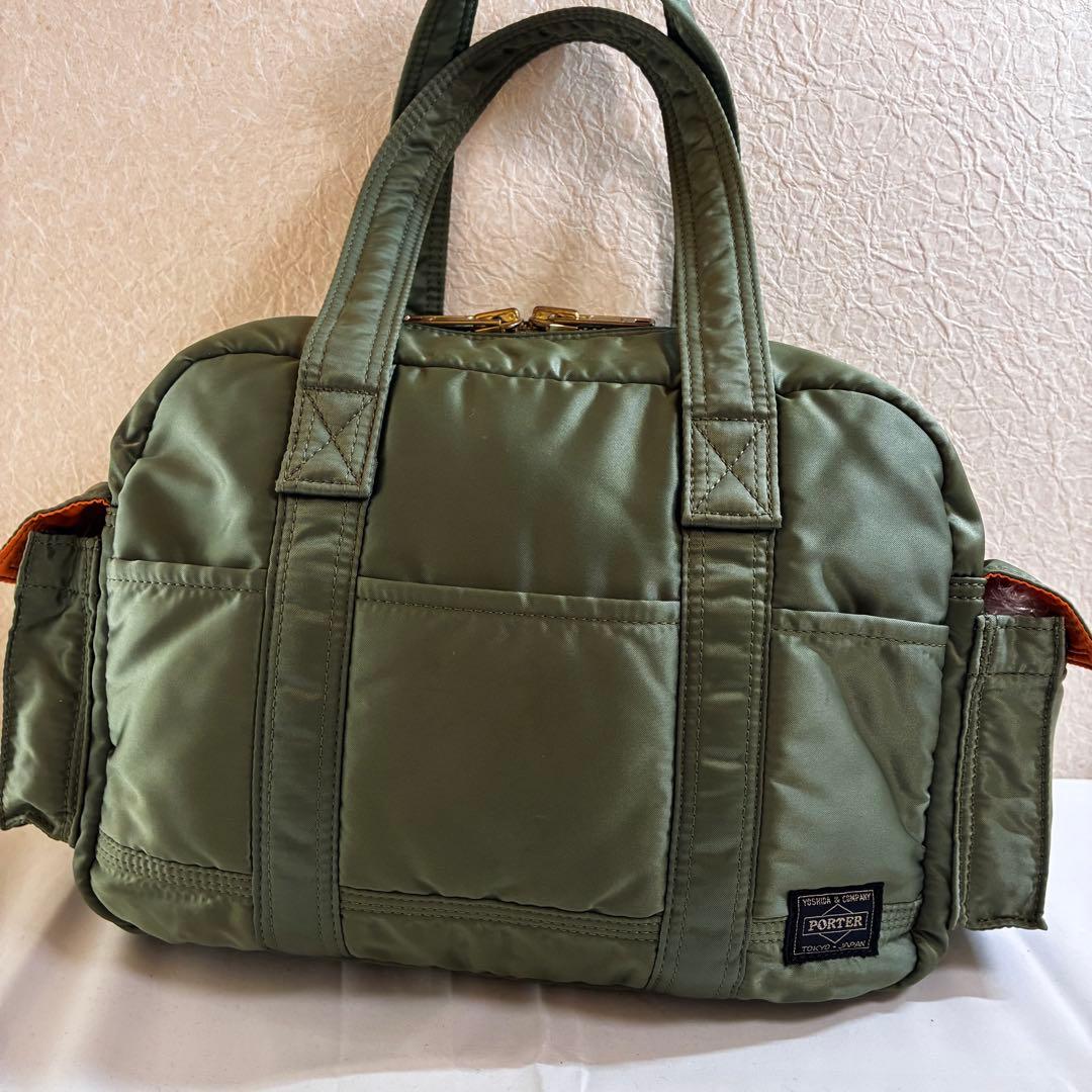 [未使用級] PORTER　タンカー　ダッフルバッグ　セージグリーン　ボストンL