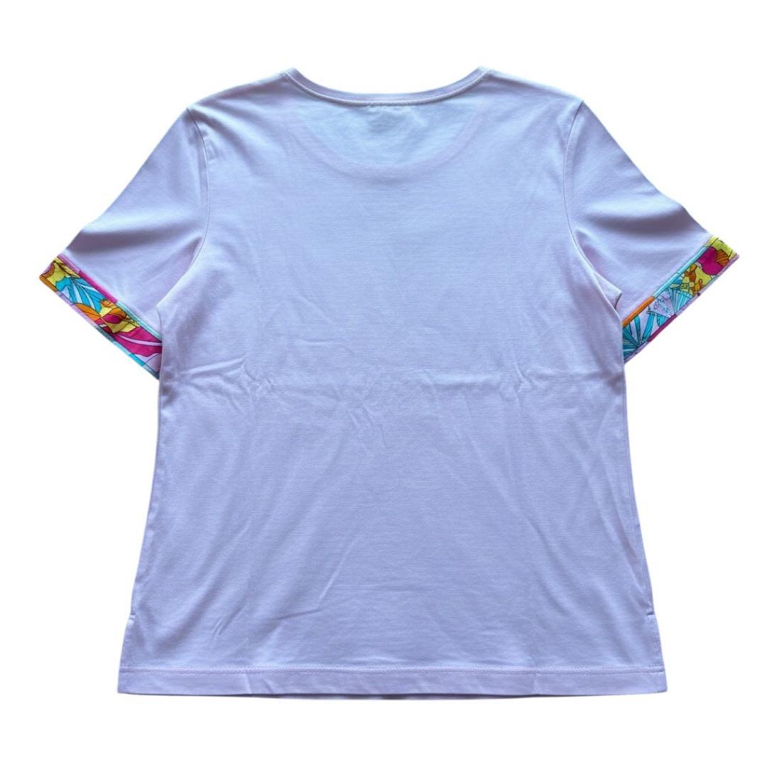 LEONARDSPORTフラワープリント半袖Tシャツレオナールスポーツ40ピンク