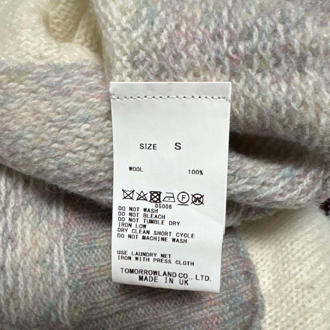 ハーレーオブスコットランド×マカフィー　ノルディック柄クルーネックニット