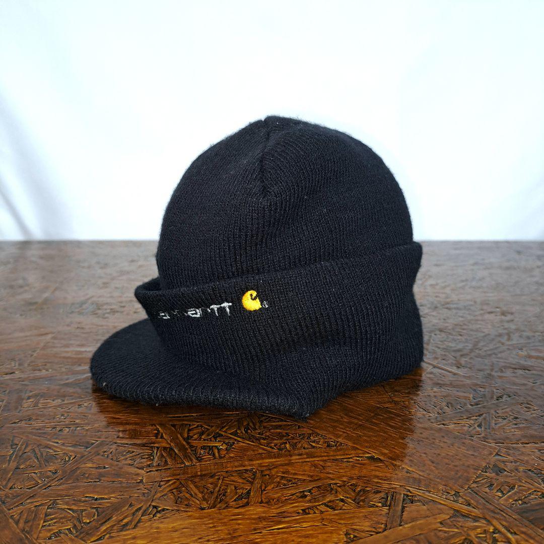 【美品　USA 製】Carhartt　カーハート ニット　つば付きニット　刺繍