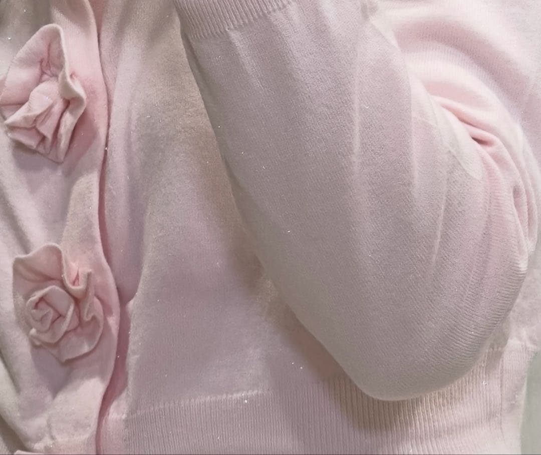 rose motif lame knit cardigan トリートユアセルフ