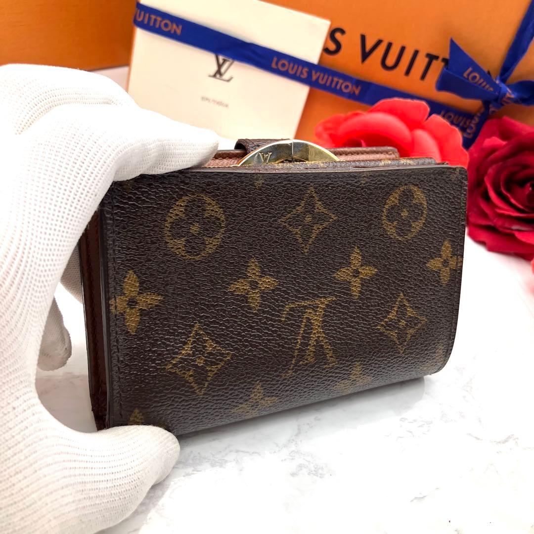 【新型極美品】 ルイヴィトン モノグラム ヴィエノワ がま口 折り財布