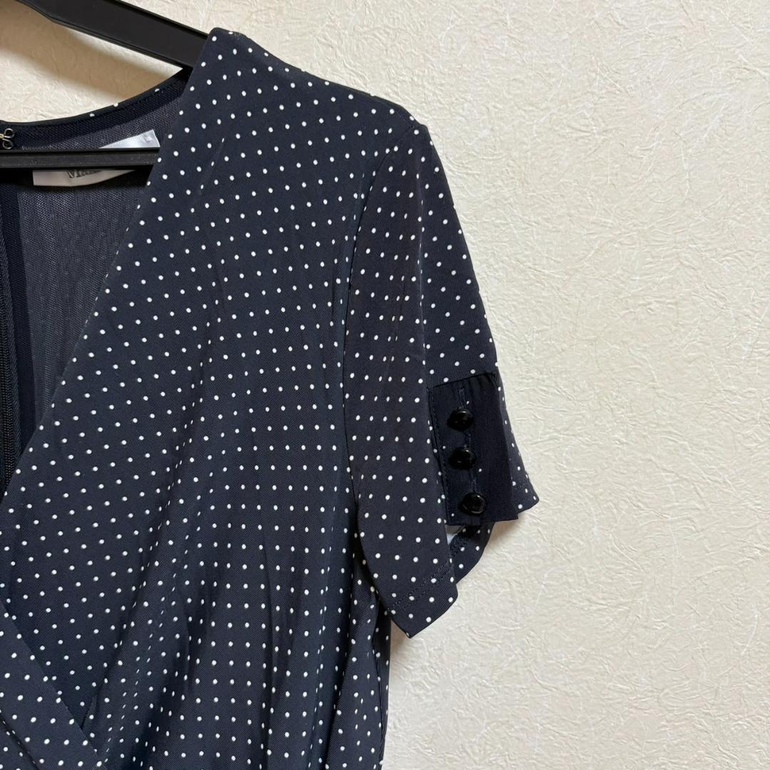 Max Mara カシュクール ワンピース ドット シルク 白タグ
