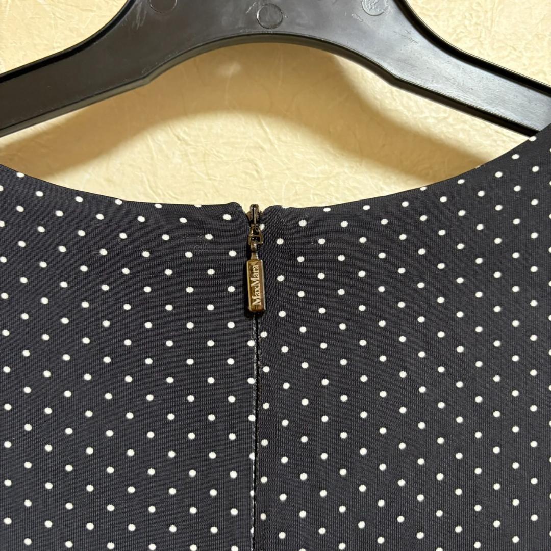 Max Mara カシュクール ワンピース ドット シルク 白タグ