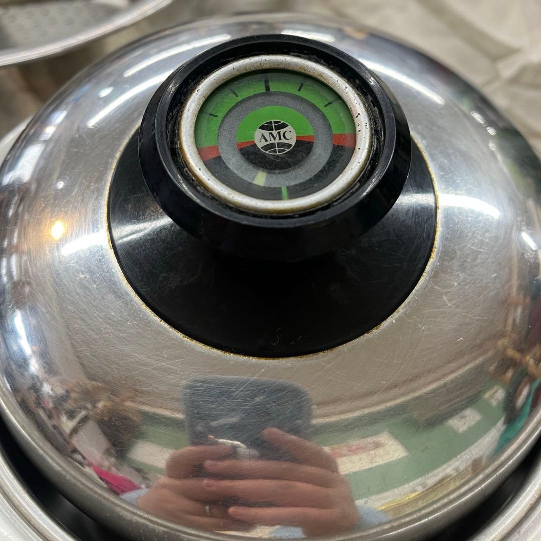 AMC 鍋、フライパン、蒸し器6点セット ステンレス