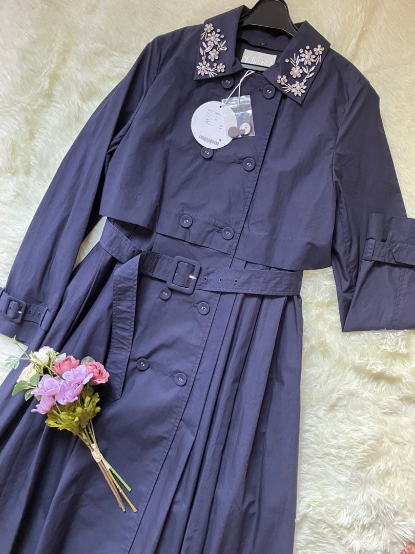 最終価格❤️新品タグ付き　チェスティ　ビジュー　2WAY トレンチコート　美人百花