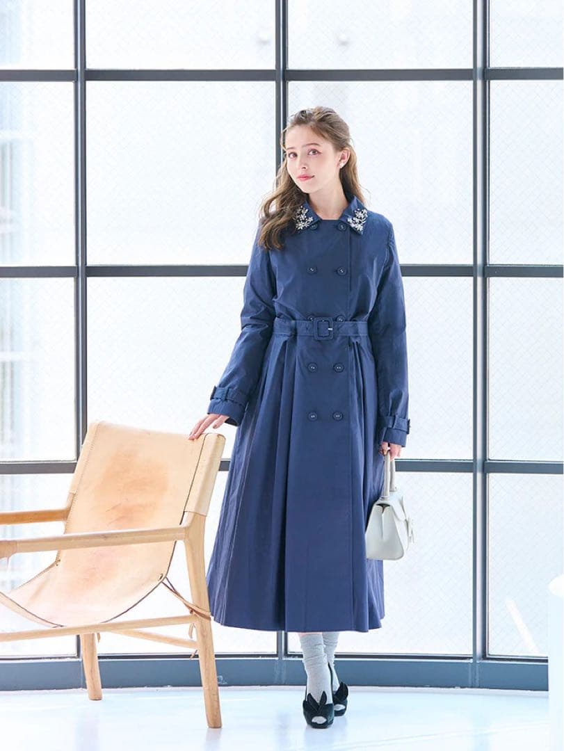 最終価格❤️新品タグ付き　チェスティ　ビジュー　2WAY トレンチコート　美人百花