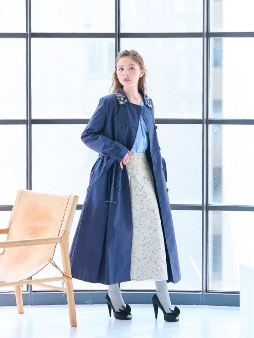 最終価格❤️新品タグ付き　チェスティ　ビジュー　2WAY トレンチコート　美人百花