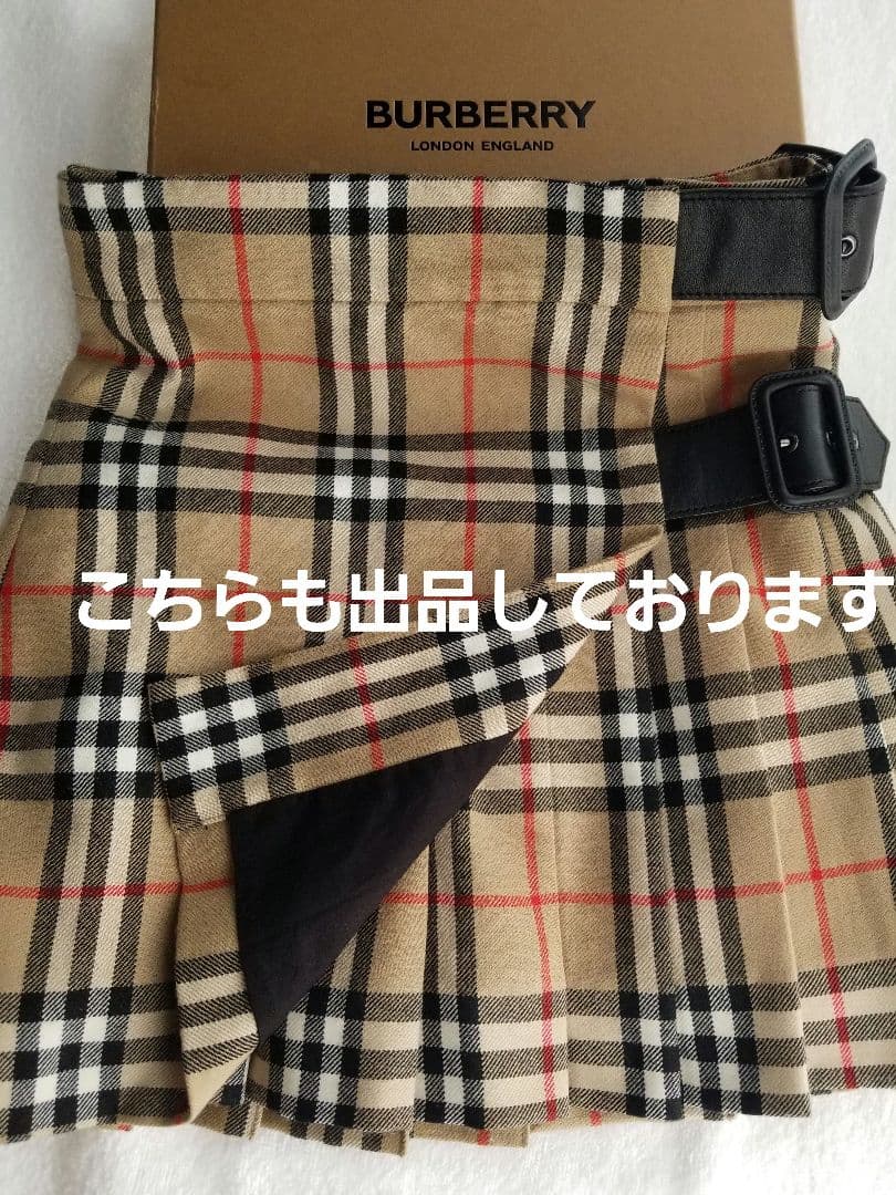 現行タグ バーバリーベビーワンピース ベージュ茶ノバチェック80～90