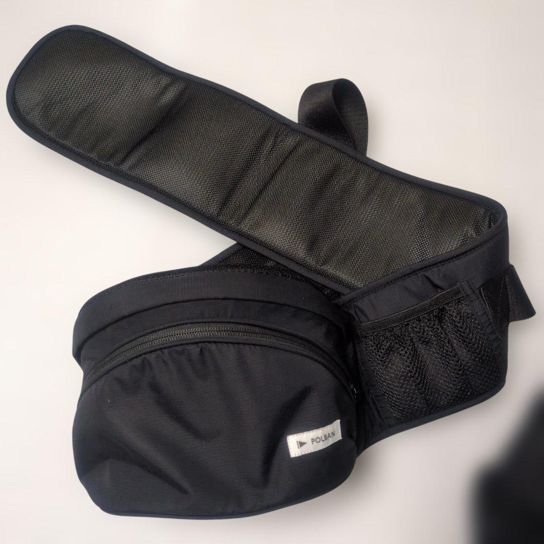 新品　POLBAN ポルバン ヒップシート　抱っこ紐　ブラック　ショルダー付き