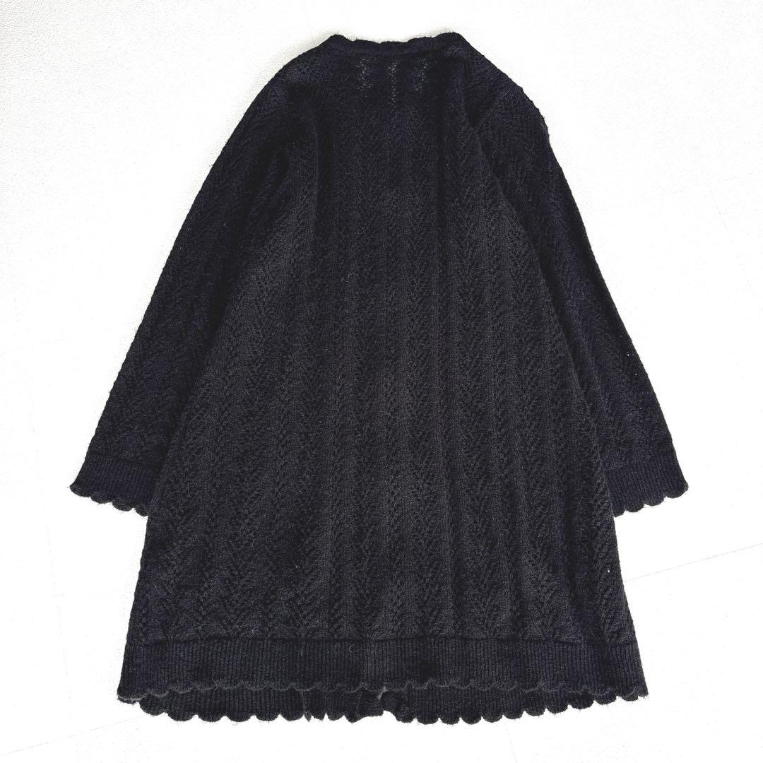 【美品/2020年】ピンクハウス　ふりふり　ロング　カーディガン　リボン　ニット