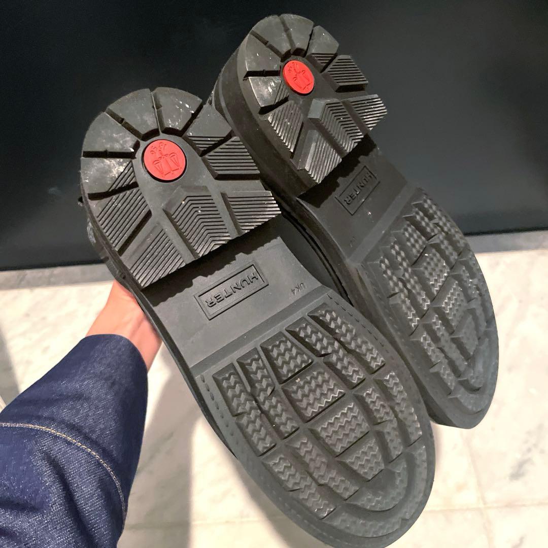 HUNTER レインブーツ ステッチチェルシーブーツ サイドゴア 23cm