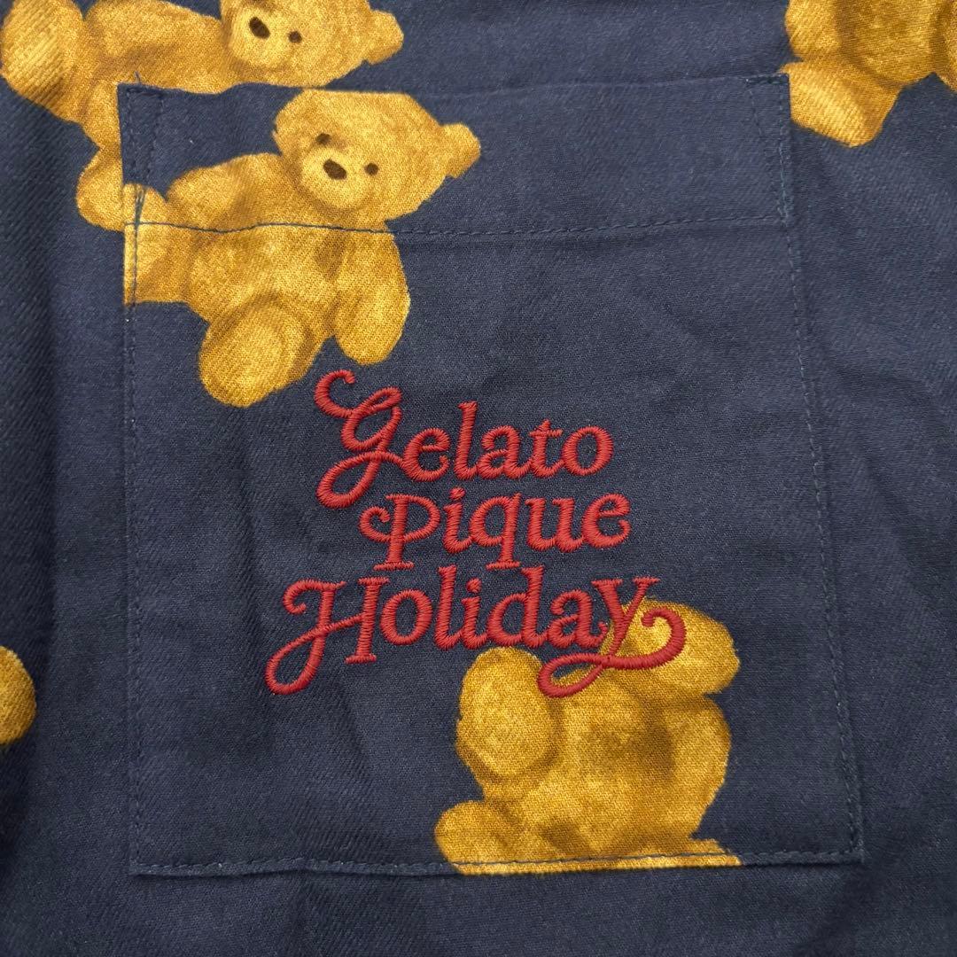 完売品　ジェラピケ　【HOLIDAY】ベア柄ネルシャツ　上下セット