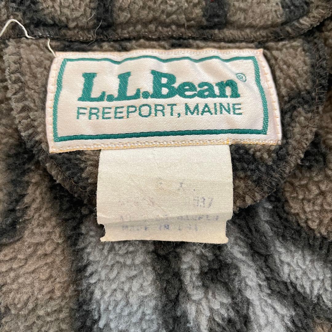 80s L.L.Bean USA製 トレバークカモフリースジャケット ラグラン