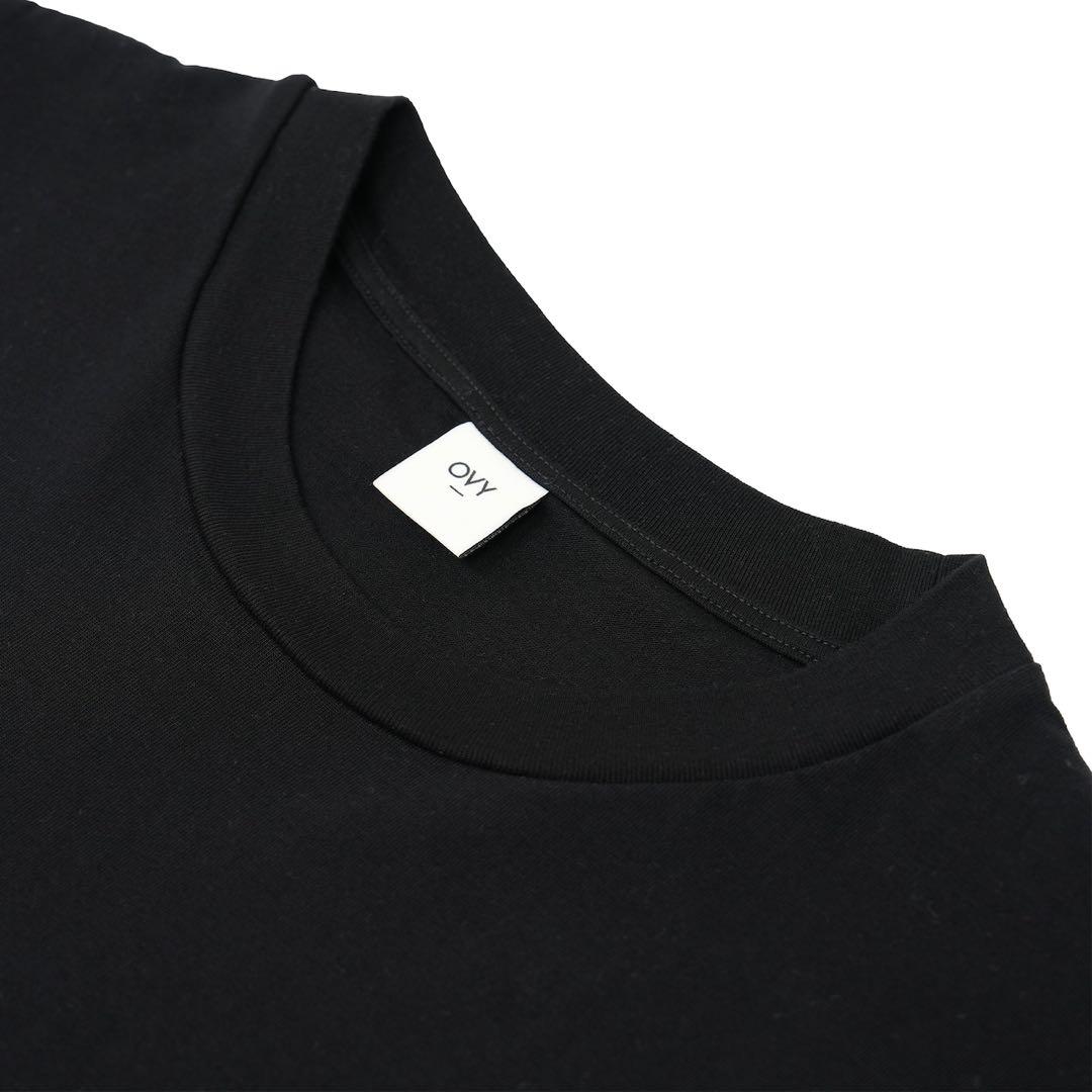 トップス OVY Embroidery Cotton Wide T-shirt XL