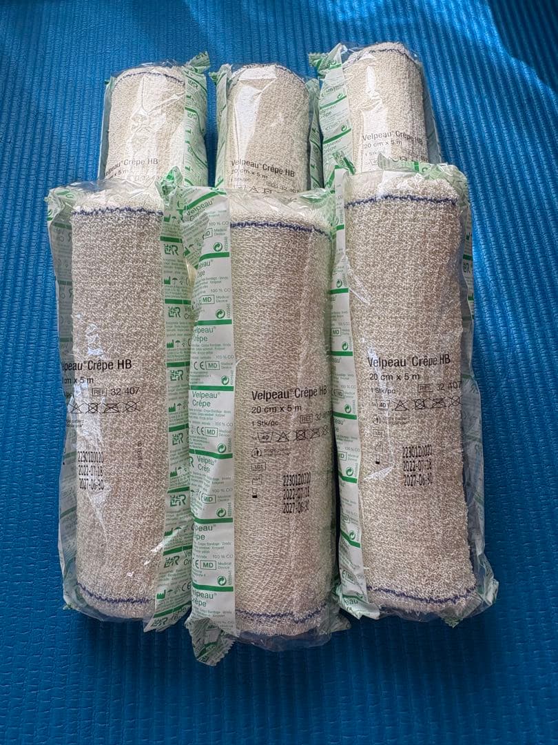 エステサロン用バンテージ6本セットvelpeau crepe20cm×5m 新品