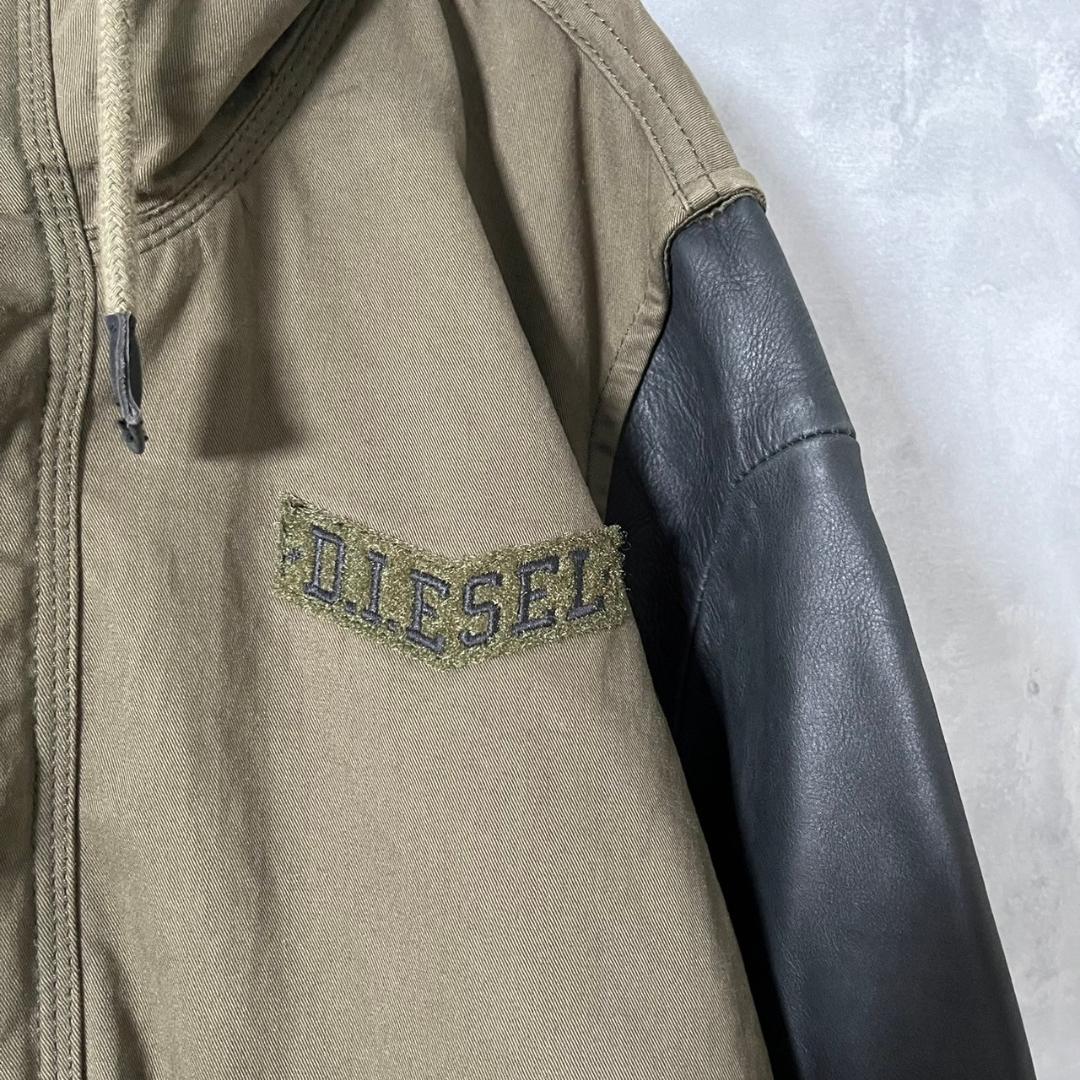 DIESEL タグ付 インド製 袖レザー m-51型 モッズコート N188