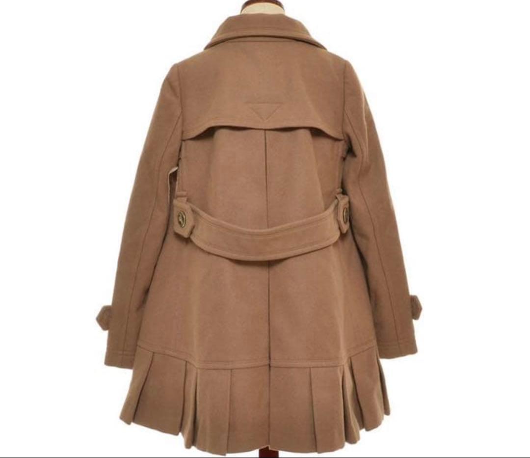 名作 バーバリーブルーレーベル 上品ベージュ プリーツコート