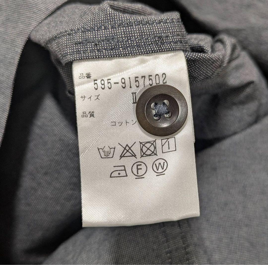 【美品】 MHL. COTTON END ON END ハーフボタン ミモレ丈