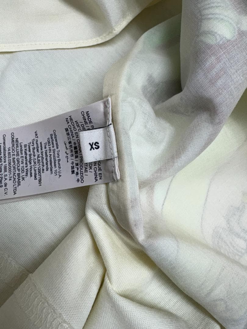 OP226：Tory Burch シルクフロント Tシャツ ミニドレス
