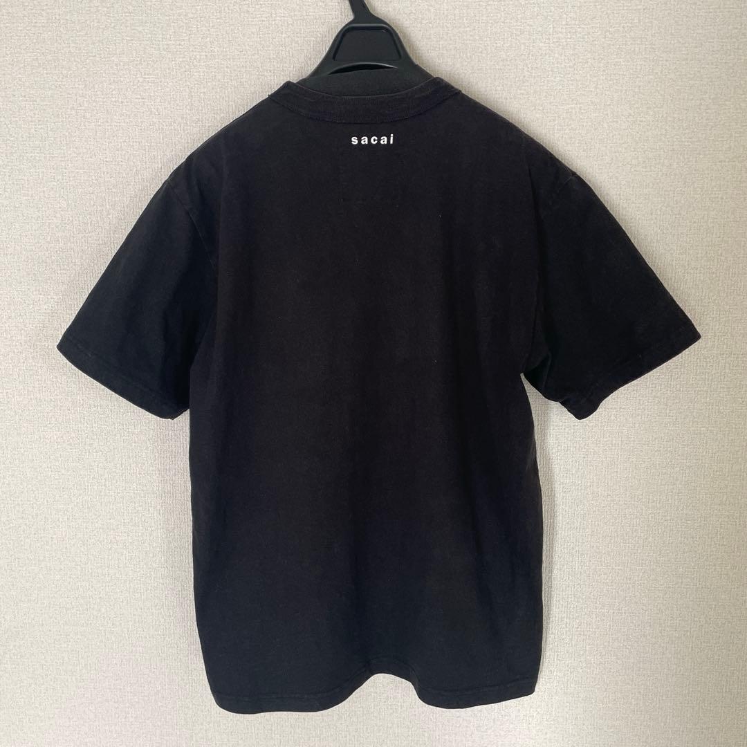 sacai×kaws T-shirt カウズ サカイ ブラック　2サイズ　M