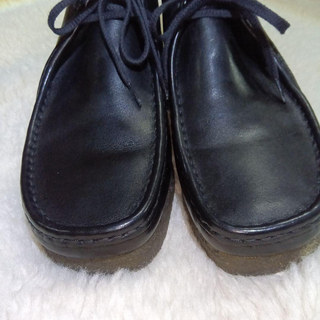 ほぼ新品　Clarks ワラビーブーツ　レザー　ブラック　26㎝
