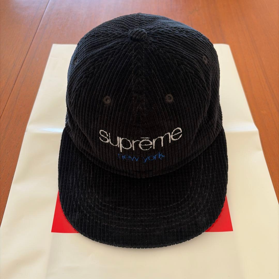 supreme コーデュロイキャップ 黒　在原みゆ紀